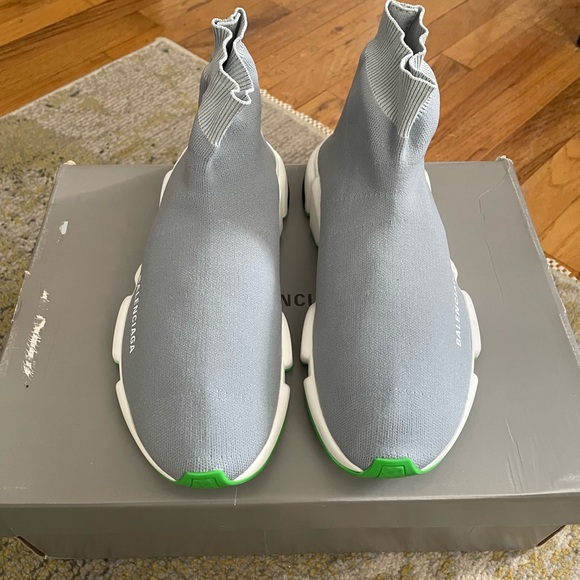 Brand new Balenciaga Speed Trainer grey white black green sz eu 39 - Picture 5 of 7